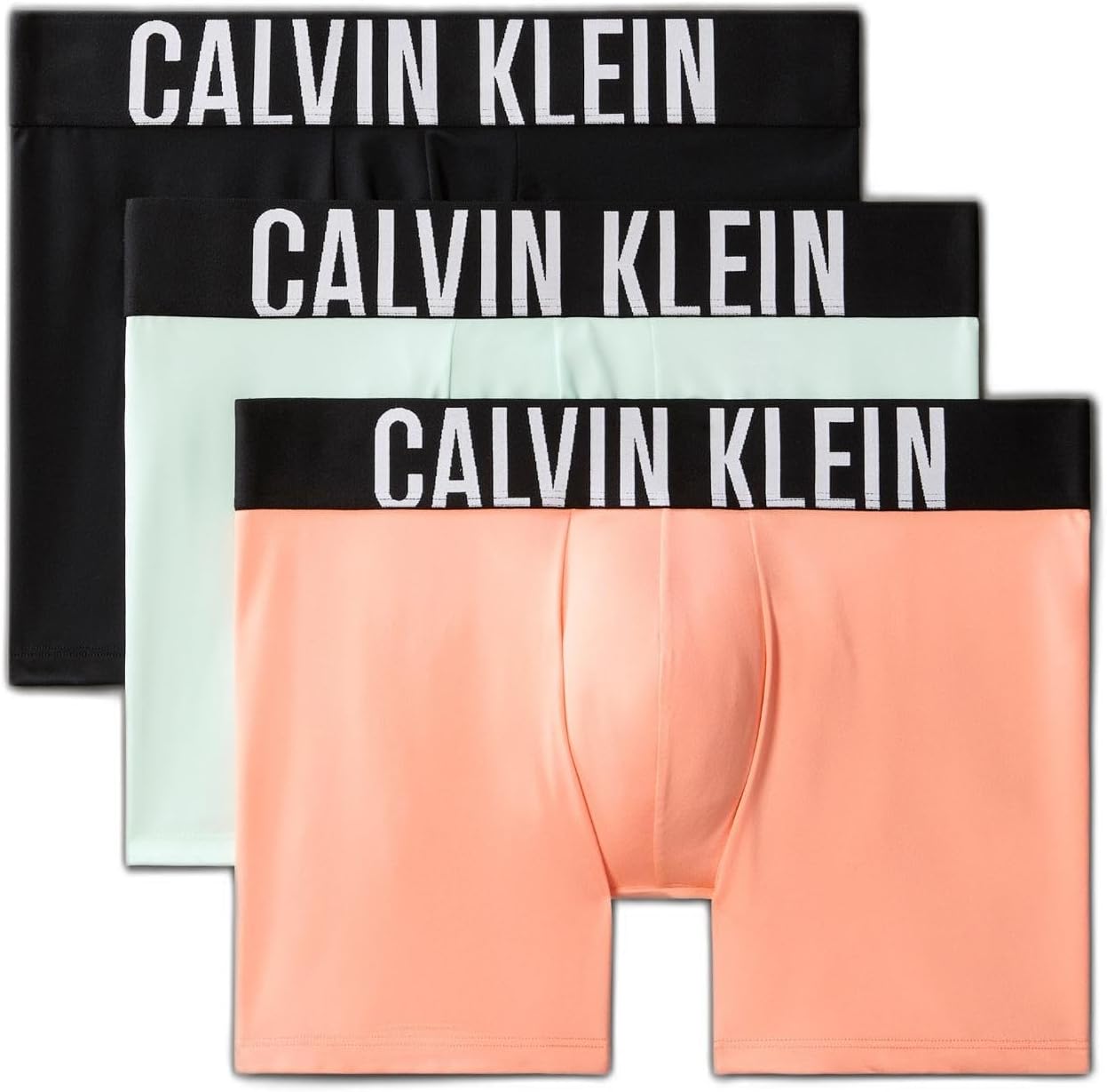 

Комплект из 3 трусов-боксеров Calvin Klein Men Intense Power, Papaya Punch, Black, Moonlight Jade