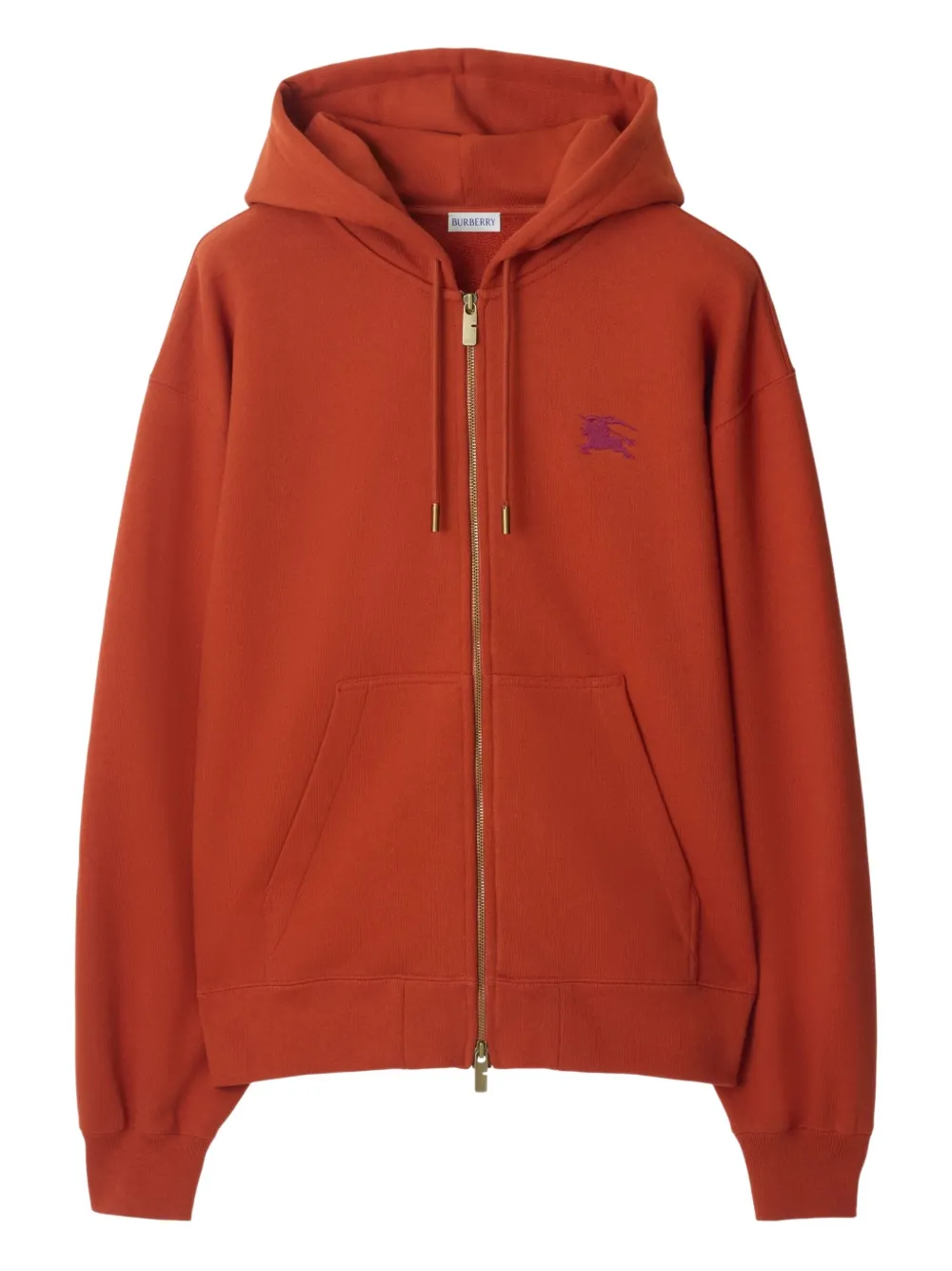 

Толстовка с капюшоном на молнии с логотипом BURBERRY, оранжевый