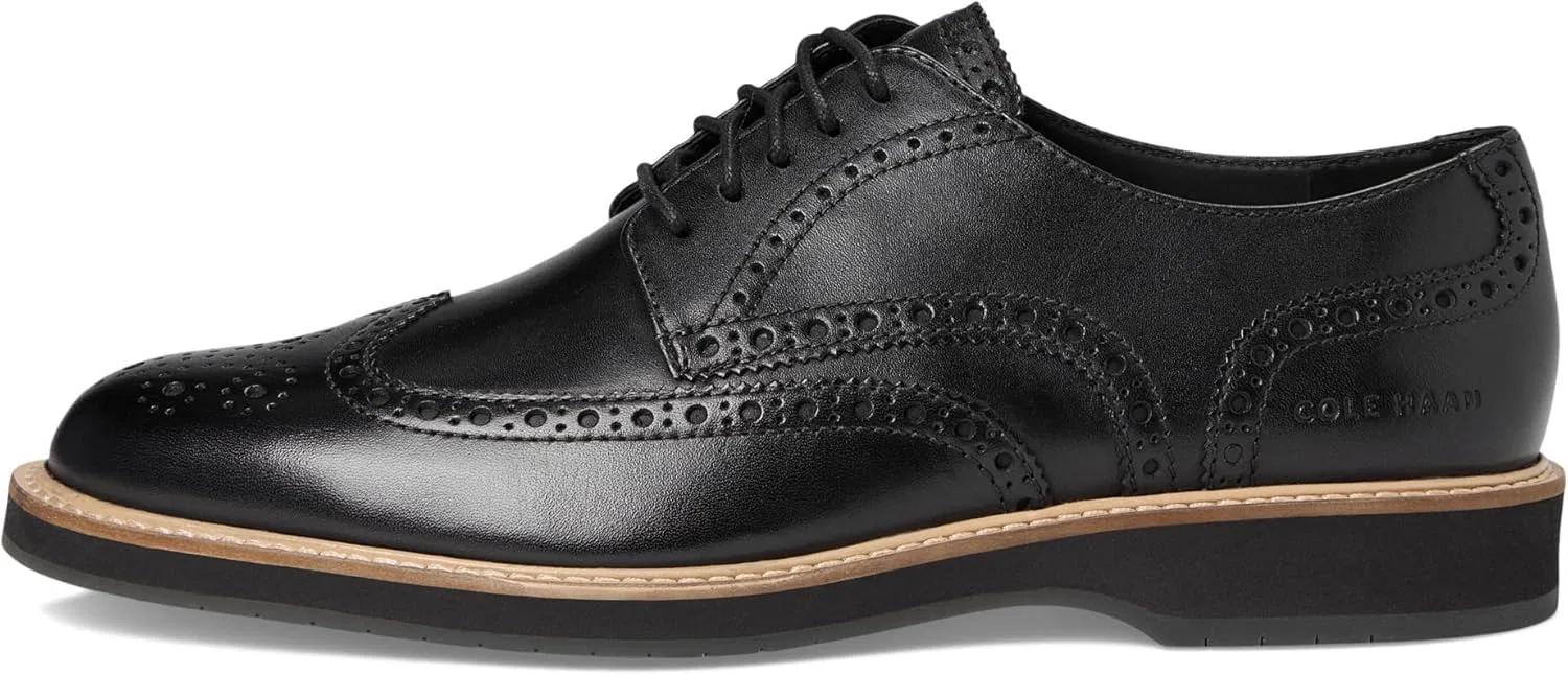Мужские ботинки Cole Haan Morse Grand Wingtip Oxford, Black — фото 4