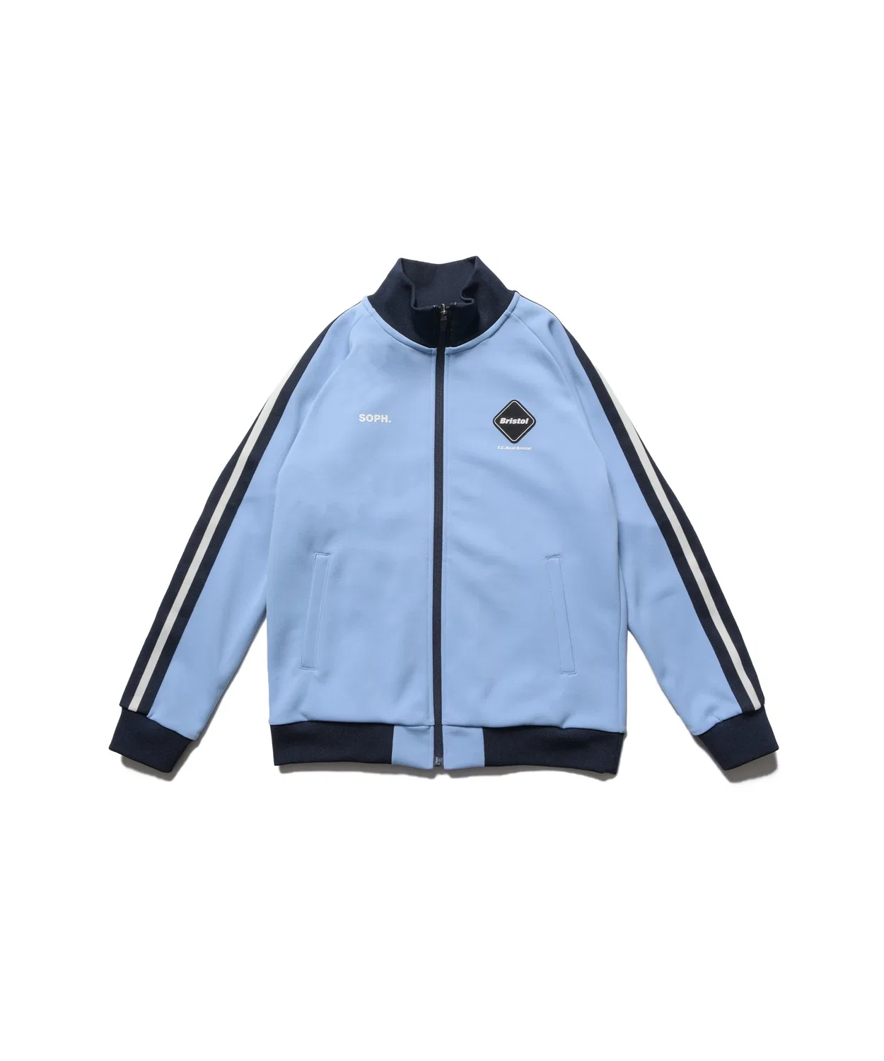 Куртка тренировочная Track Jacket из эко-материала, светло-голубая