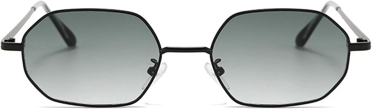 

Мужские солнцезащитные очки с многоугольной оправой малого размера, женские винтажные солнцезащитные очки с металлической оправой, модные прямоугольные солнцезащитные очки 2025 года mincl, Black Green Gray