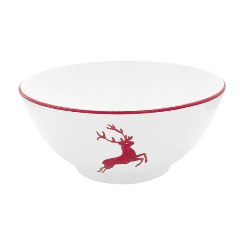 

Миска Ruby Red Deer d: 27 см / 2,5 л Gmundner Keramik, бело-красный