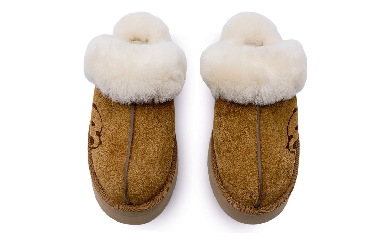 UGG Женские противоскользящие тапочки с закрытым носком каштаново-коричневого цвета, цвет Chestnut Brown (,) — фото 4