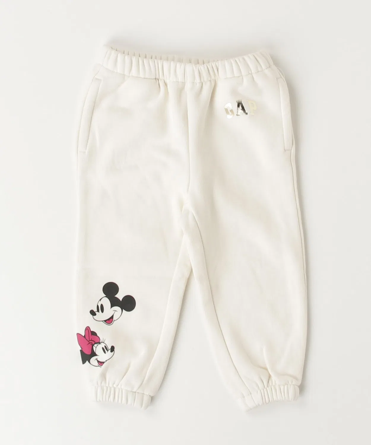 Джоггеры Disney x Gap с логотипом, хлопок, полиэстер, айвори — фото 3