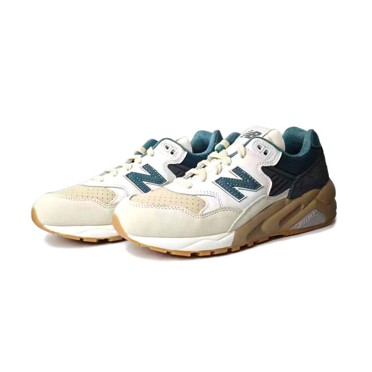 Кроссовки New Balance NB 580 Lifestyle Unisex, бежевый/белый/темно-серый/зеленый — фото 2