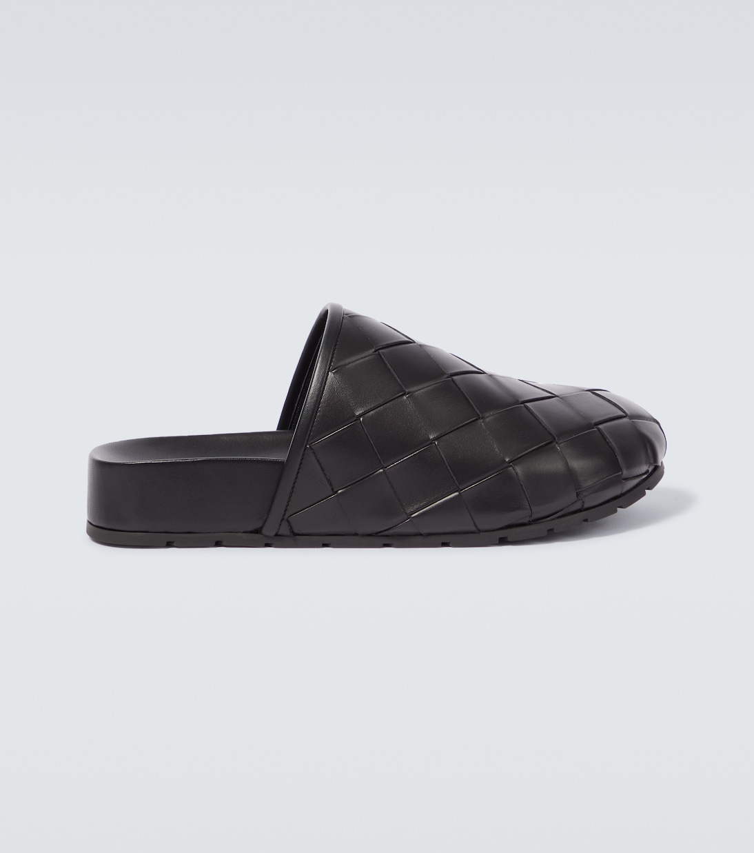 

Мюли из кожи Intrecciato Bottega Veneta, черный