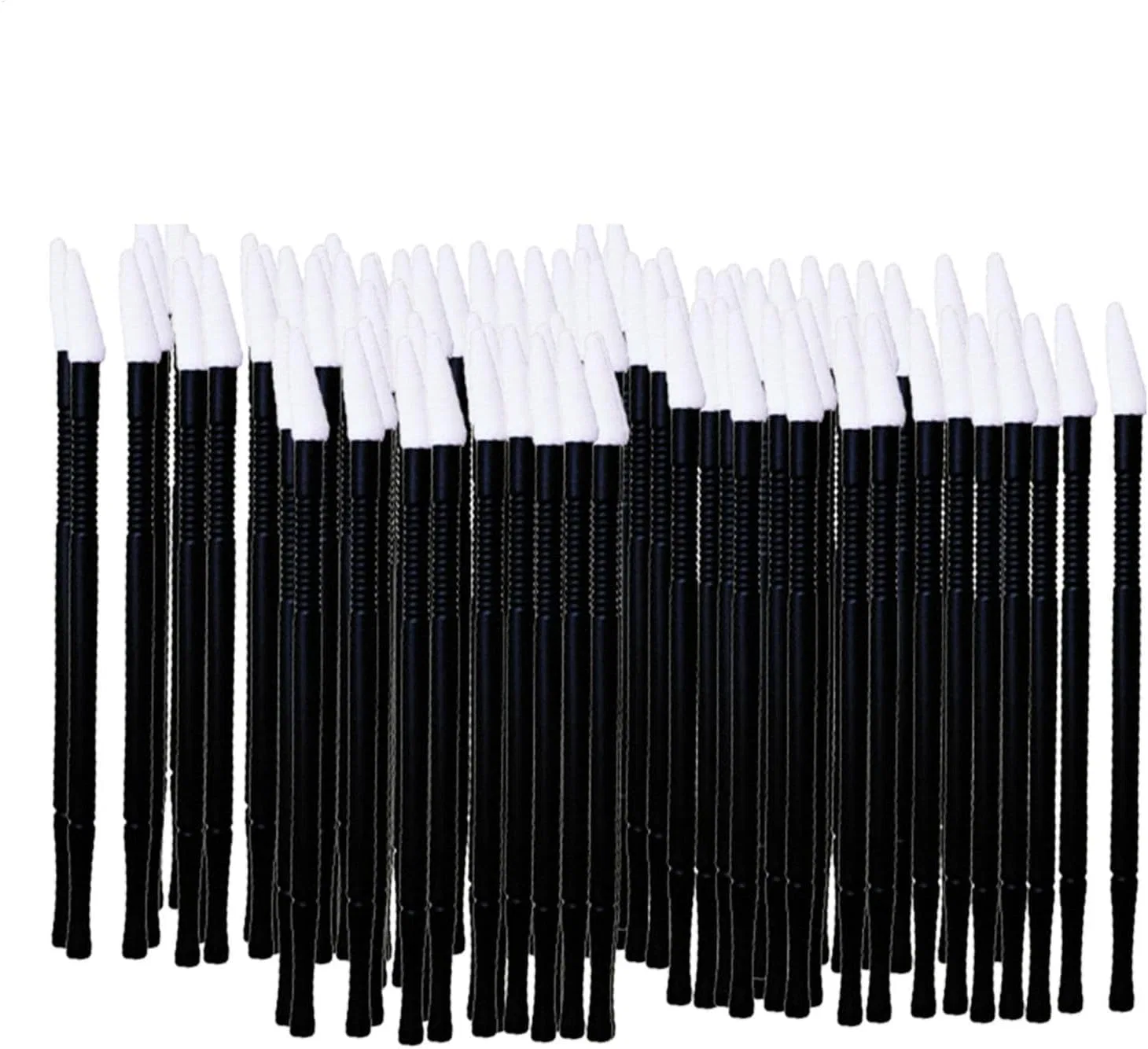 Набор кистей для губ 100 шт, Lip Wands Applicator, белый, скошенный