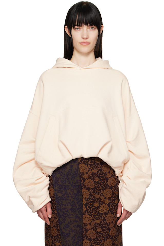 

Драпированный худи Dries Van Noten, экрю