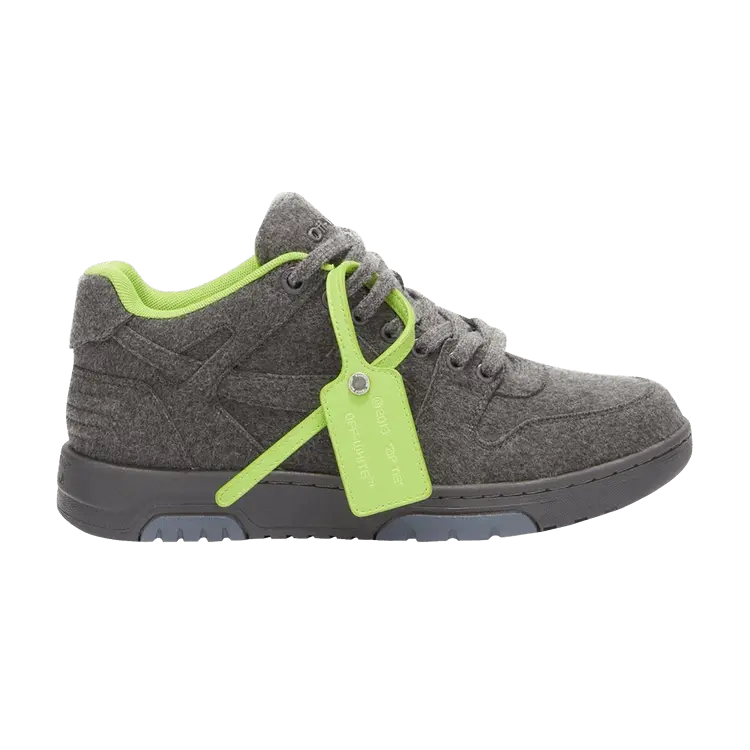 

Кроссовки Off-White Off-White Out of Office 'Dark Grey Fluorescent Green', серый