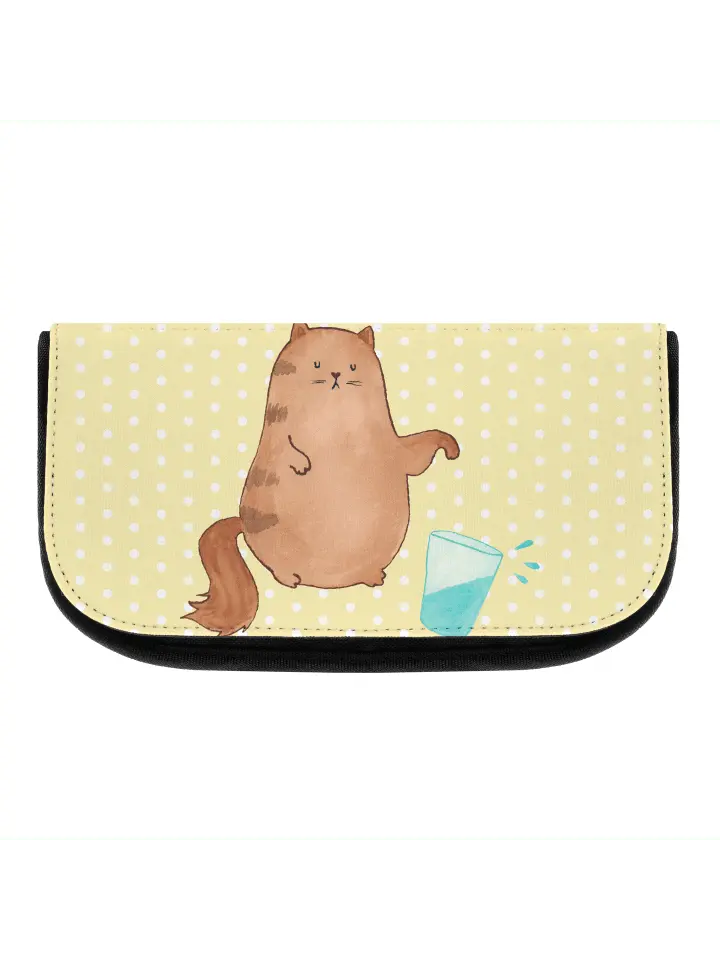 

Косметичка Mr & Mrs Panda Katze Wasserglas ohne Spruch, пастельно-желтый