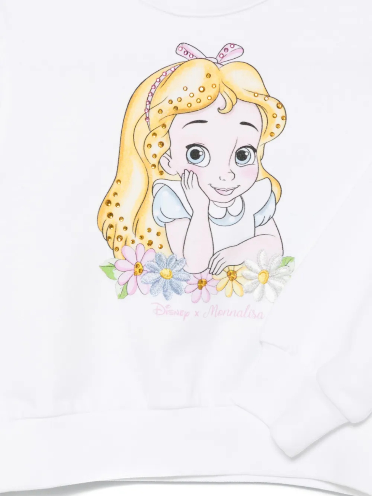 Monnalisa толстовка с принтом из коллаборации с Disney, белый — фото 3