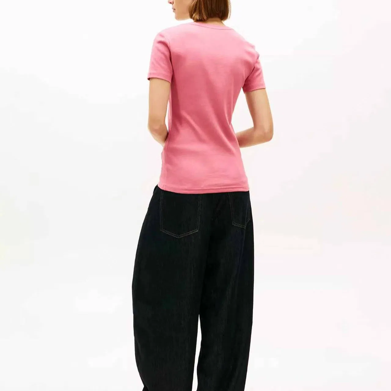 Футболка женская Pink V Neck Tommy Hilfiger — фото 3