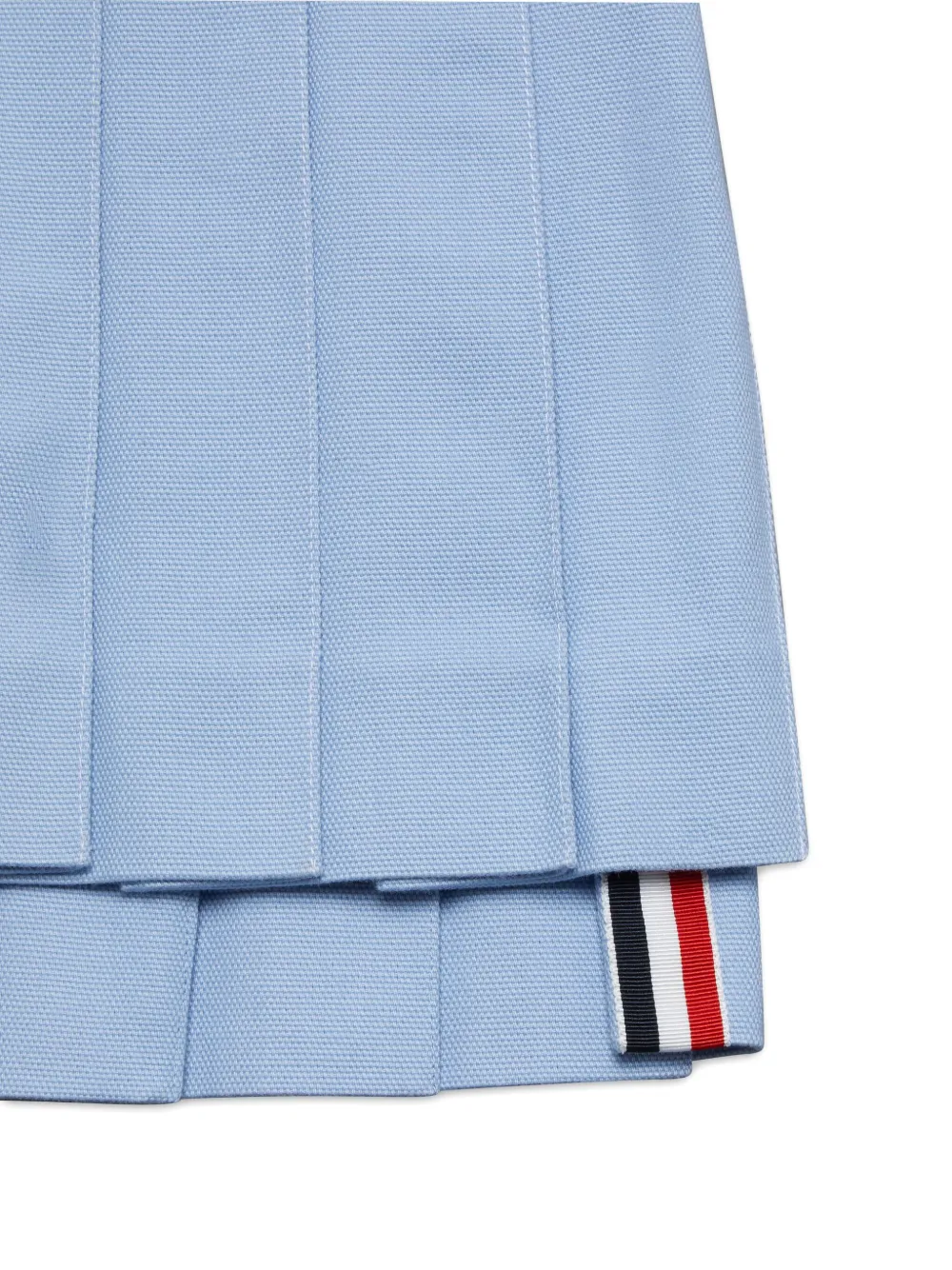 Плиссированная юбка мини с асимметричным подолом Thom Browne Kids, синий — фото 2