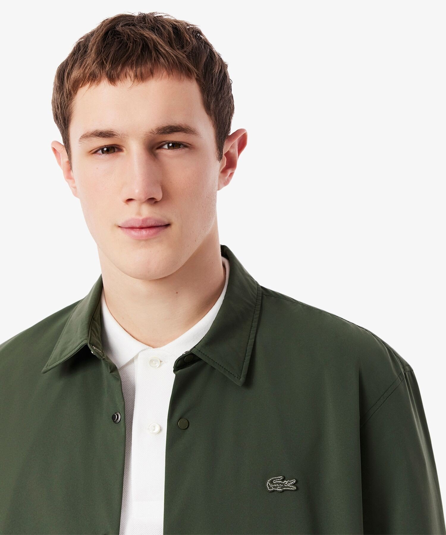 Водоотталкивающая эластичная стеганая рубашка-куртка LACOSTE, Dark Green — фото 2
