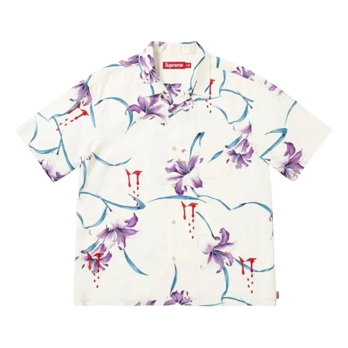 Футболка Supreme SS26 AOI Lilies S/S 'White' SUP-SS26-213-WHT, белый