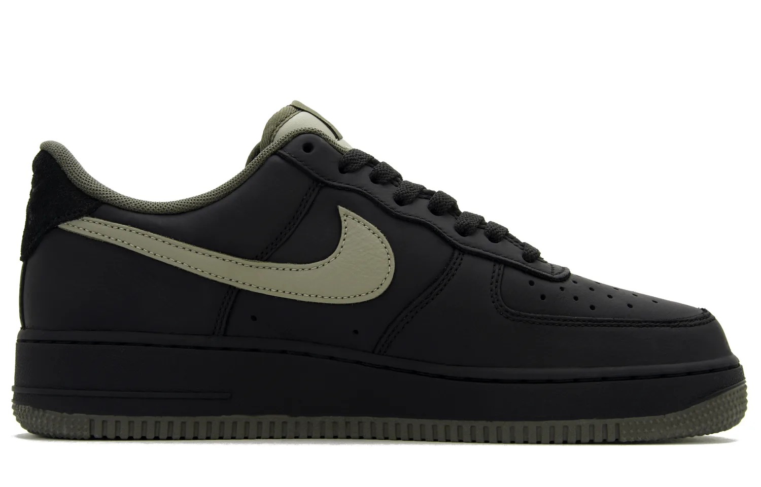 Nike Кроссовки Air Force 1 Black Matcha Abrasion Resistant Low top мужские черные коричневые зеленые — фото 3