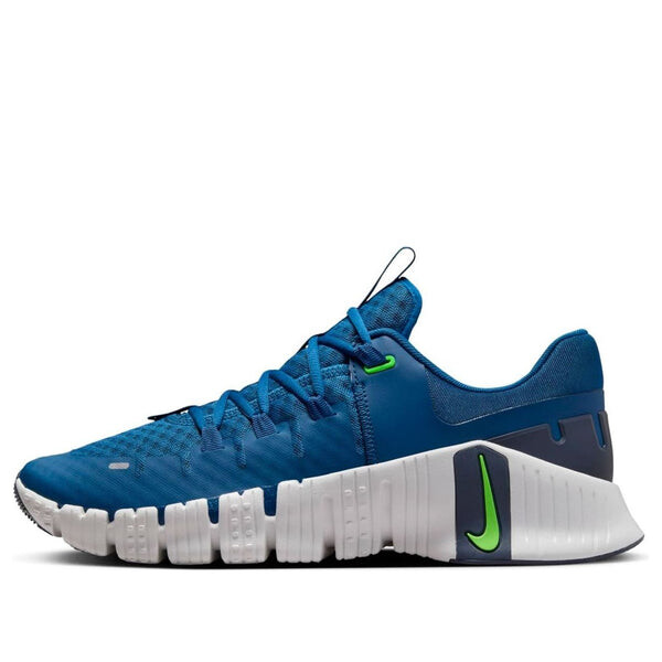 

Кроссовки free metcon 5 'court blue green strike' Nike, синий