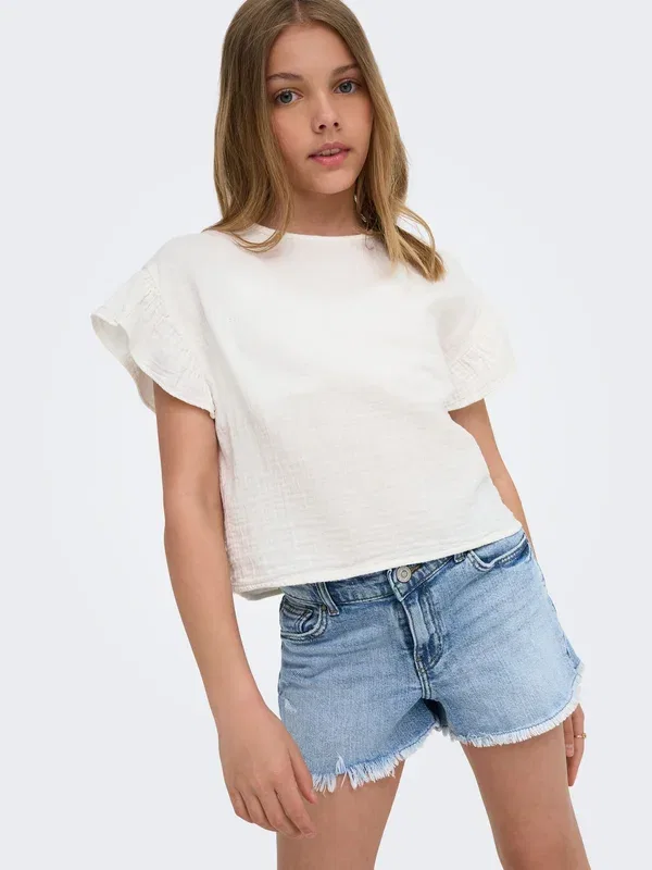 Джинсовые шорты Only Girls, light blue denim, светло-голубой деним — фото 2