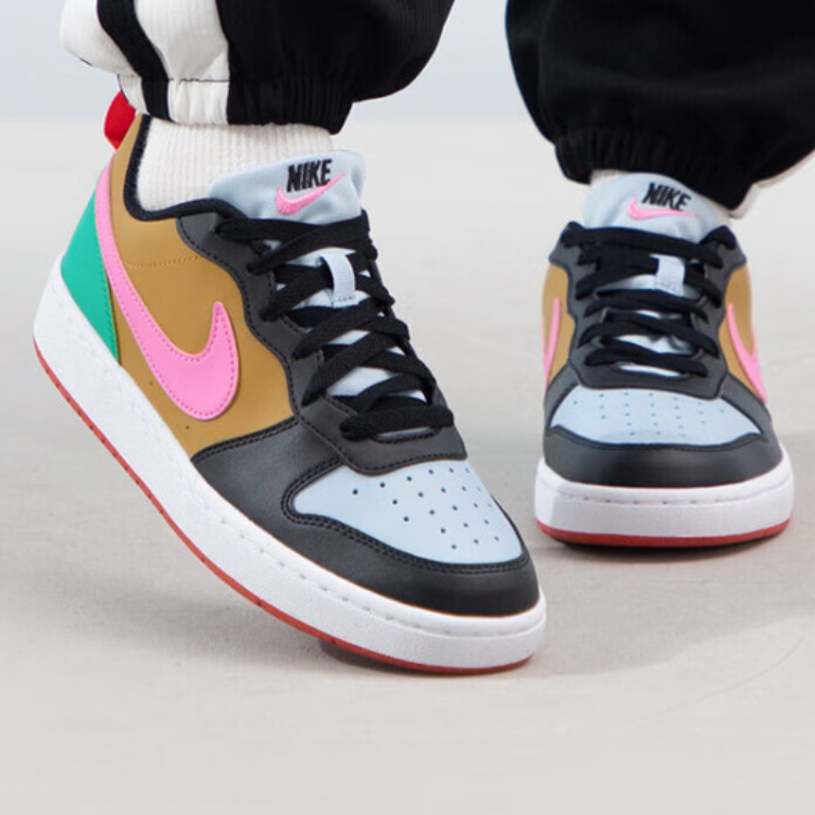 Кроссовки Court Borough Low Recraft GS 'Dance' Nike, черный/розовый/желтый — фото 2