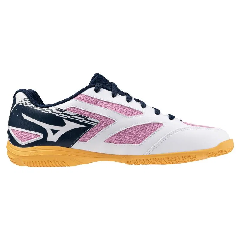 Унисекс кроссовки для настольного тенниса «Crossmatch Sword 2» от Mizuno, White X Navy X Pink — фото 2