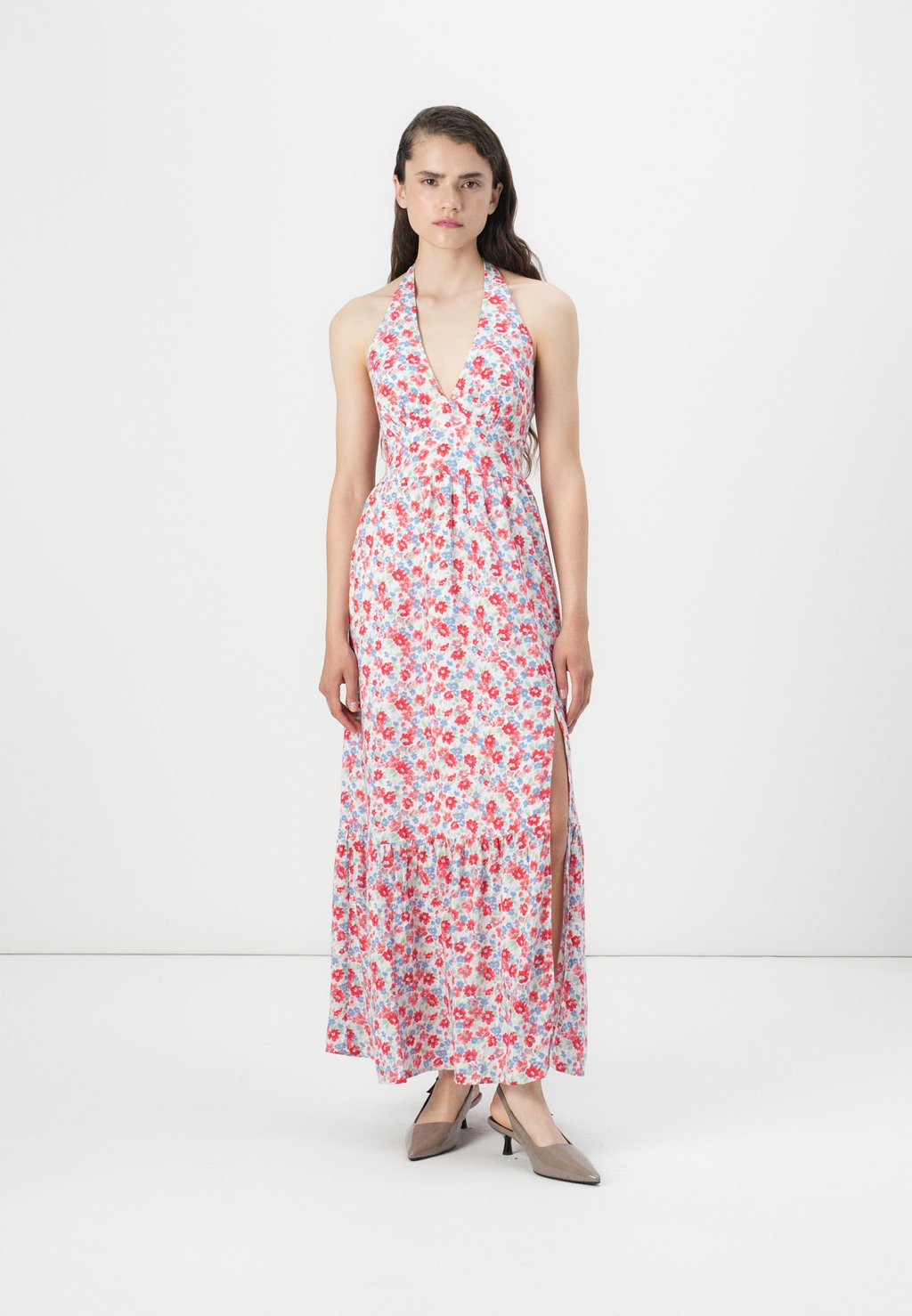 

Платье макси HALTER MAXI DRESS Hollister Co., белый