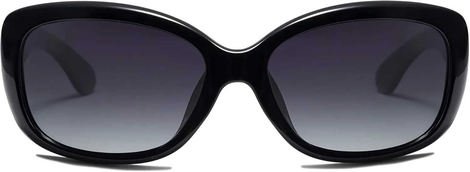 

Винтажные квадратные солнцезащитные очки SOJOS для женщин, поляризованные, с защитой от УФ-излучения, оправа цвета гавана, модель SJ2111, Black/Gradient Grey