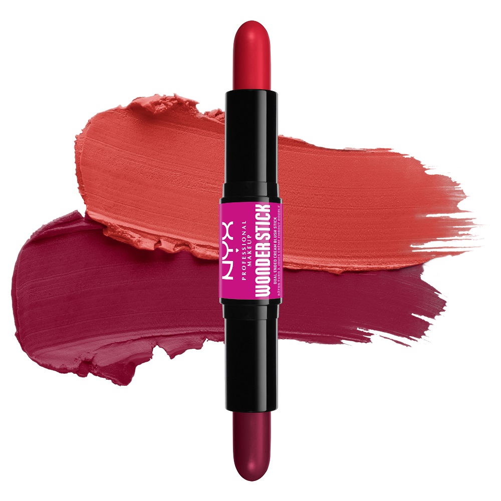 

Кремовые румяна wonder stick blush dual-ended cream blush stick Nyx Professional Makeup, цвет bright amber fuschia