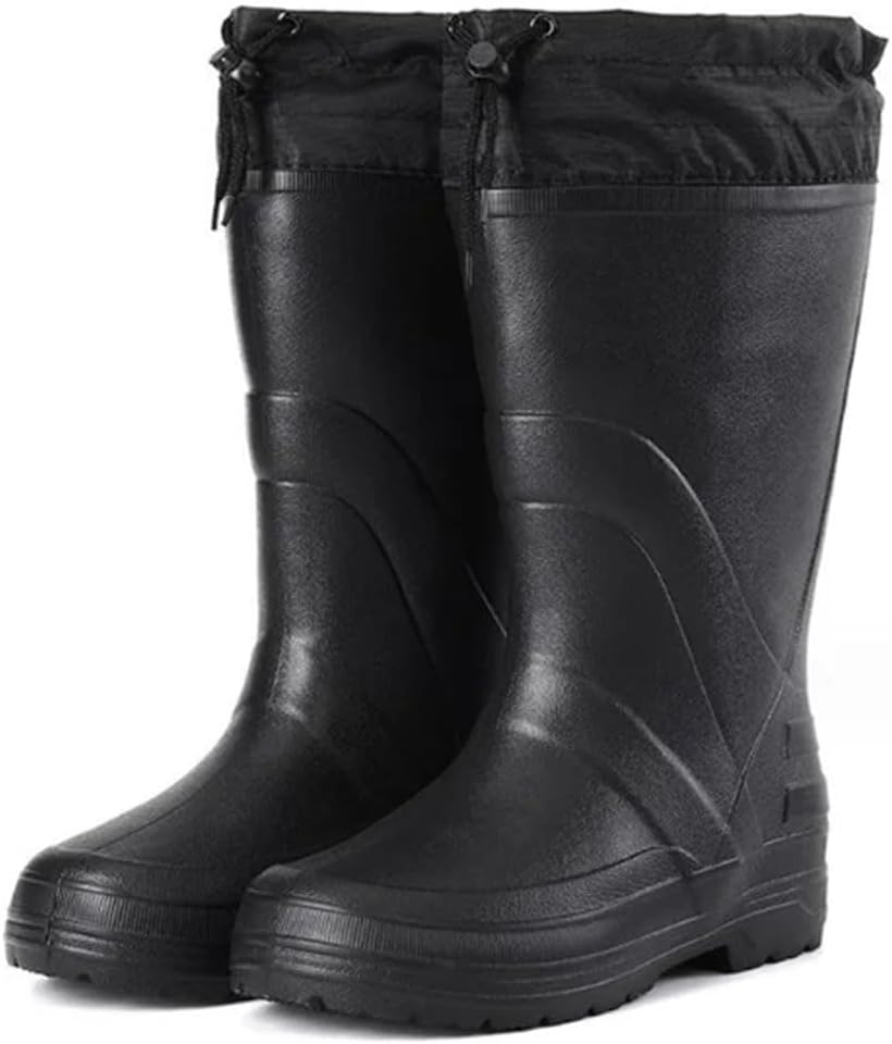 

Мужские и женские непромокаемые теплые ботинки на платформе с противоскользящей подошвой для снега Generic, черный