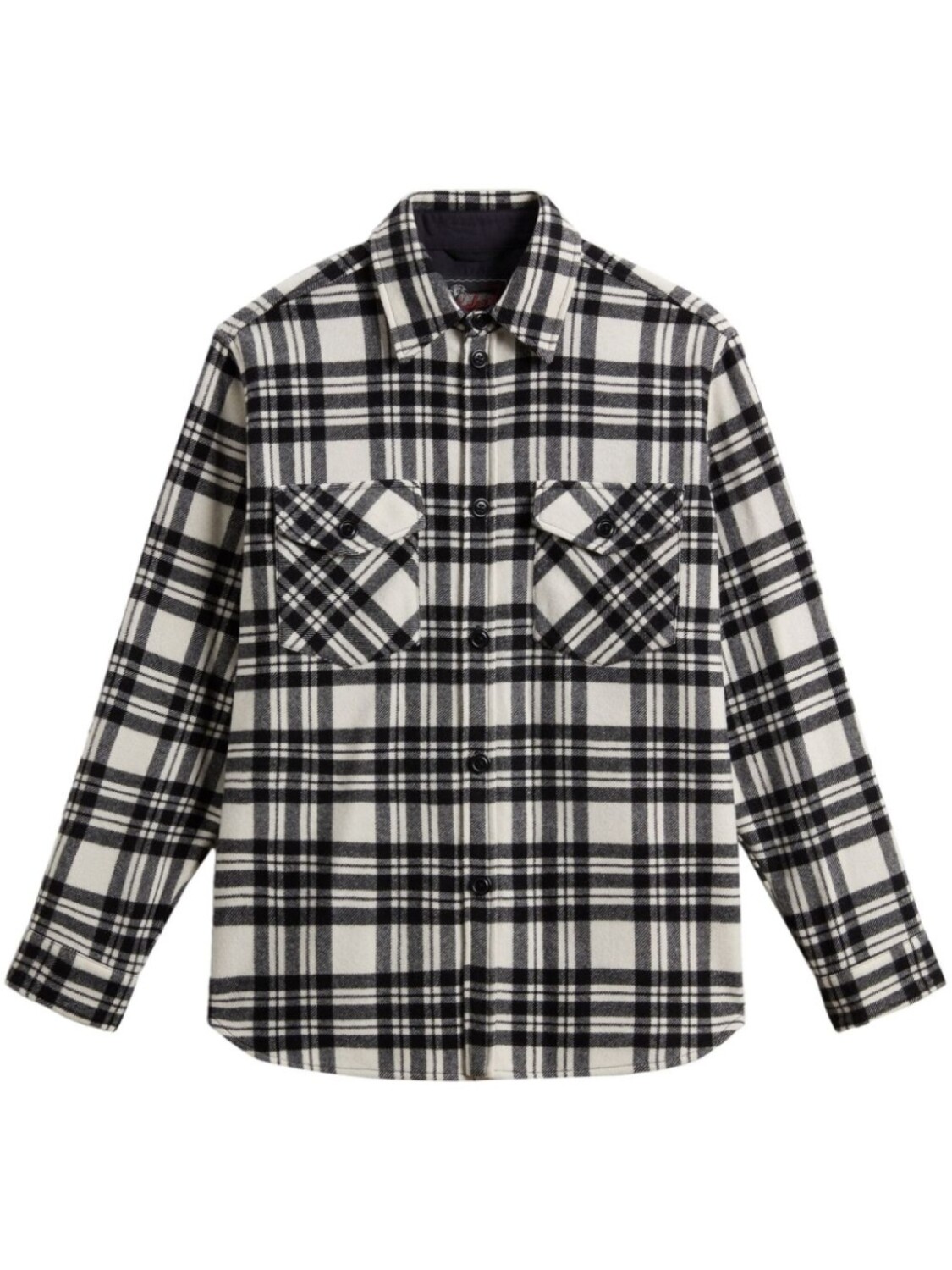 

Рубашка из кашемира в клетку Woolrich, белый