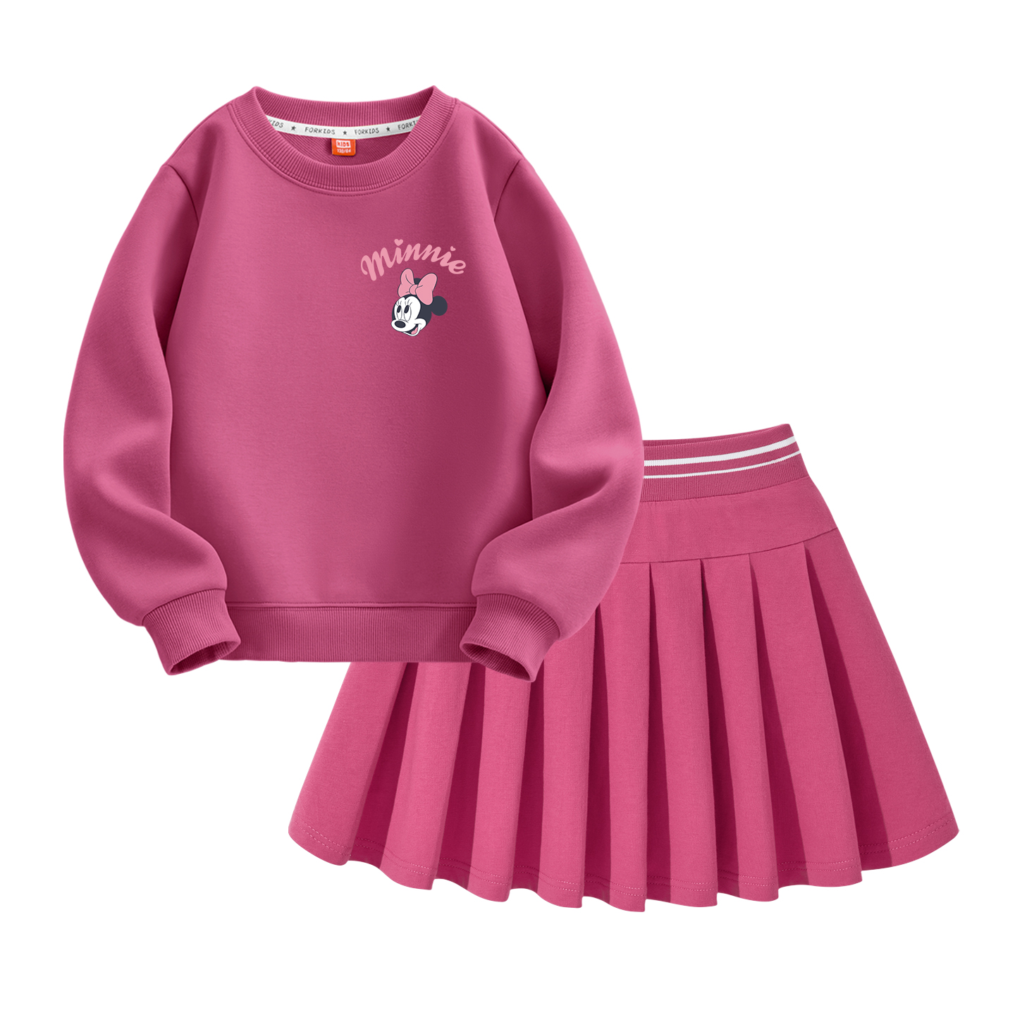 Детский спортивный комплект Casual Sportswear 2 Piece Set Disney, di xiaohui k berry красный+solid color белый — фото 2
