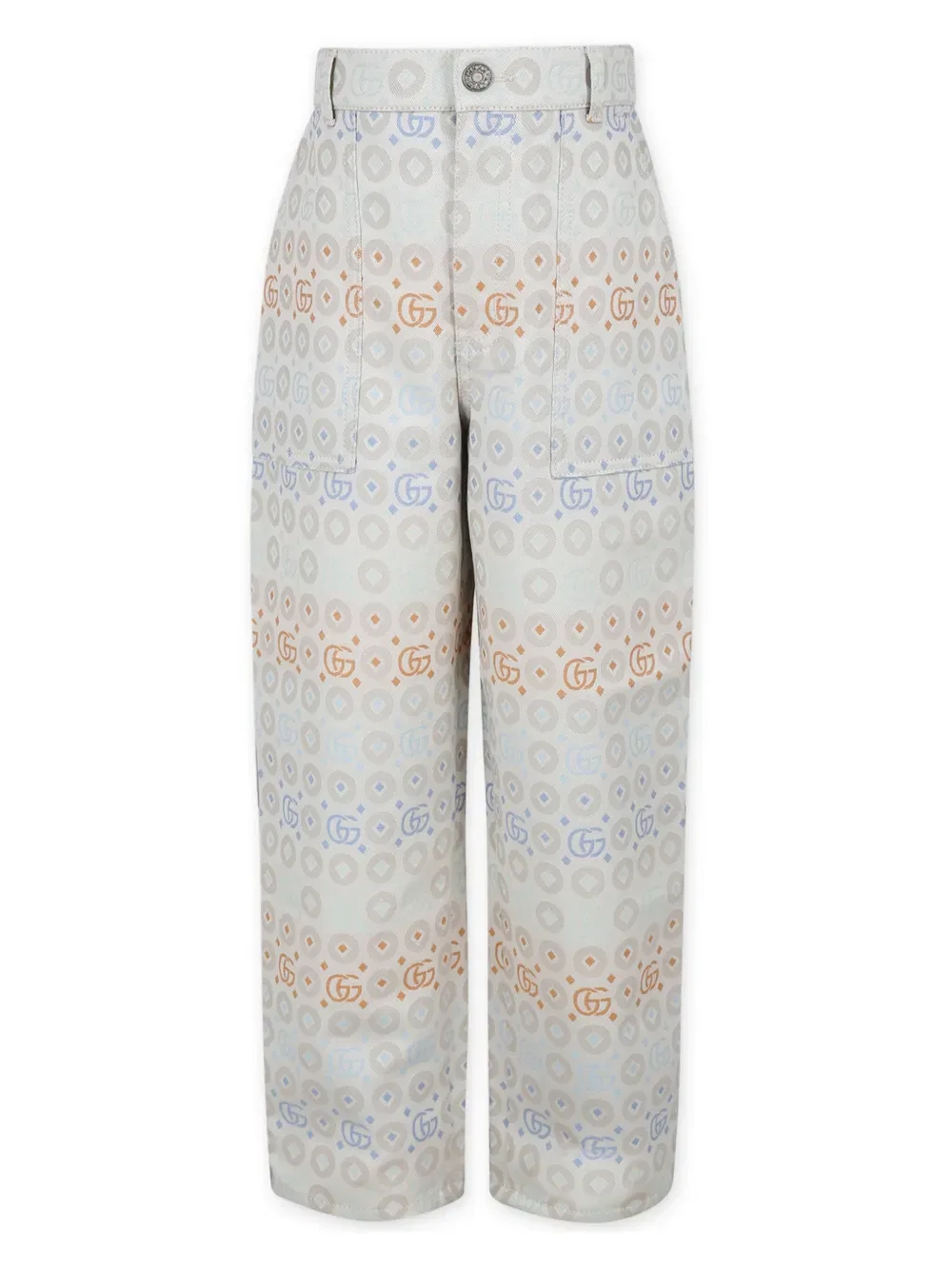 Хлопковые брюки Gg Gucci Kids, нейтральный
