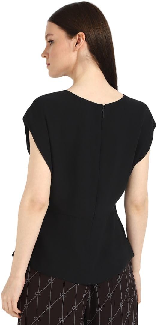 

Женская шифоновая блузка Calvin Klein с перекрученным спереди, Black