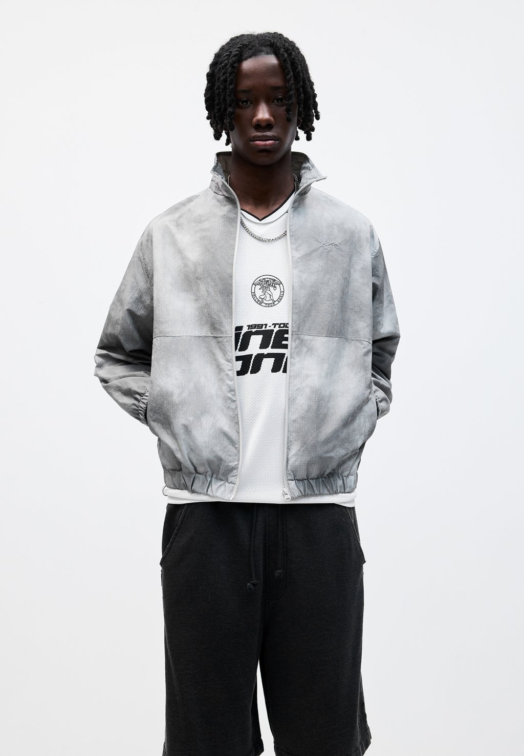 

Куртка-бомбер DYE PULL&BEAR, черный