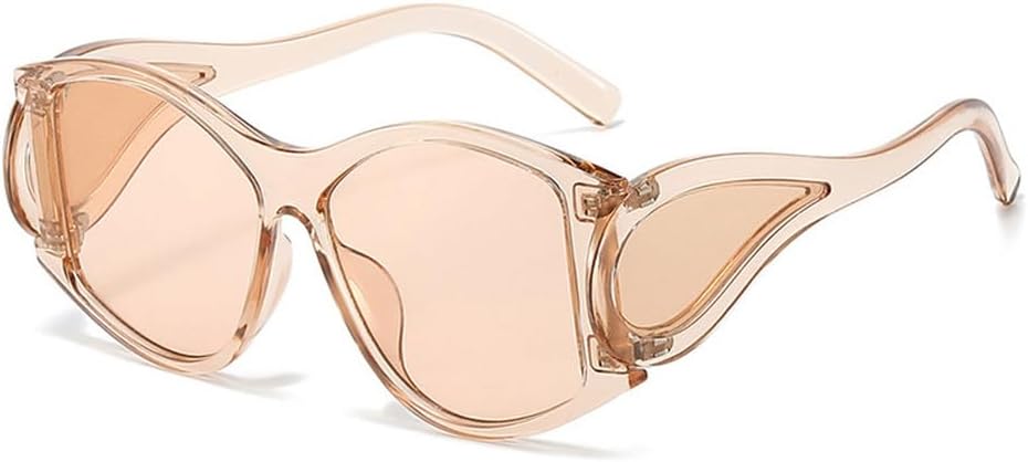 

Ретро овальные солнцезащитные очки для женщин в стиле панк, роскошные трендовые очки унисекс для активного отдыха, путешествий, велоспорта, защита от ультрафиолета UV400 TKKTLLT, Champagne Tea