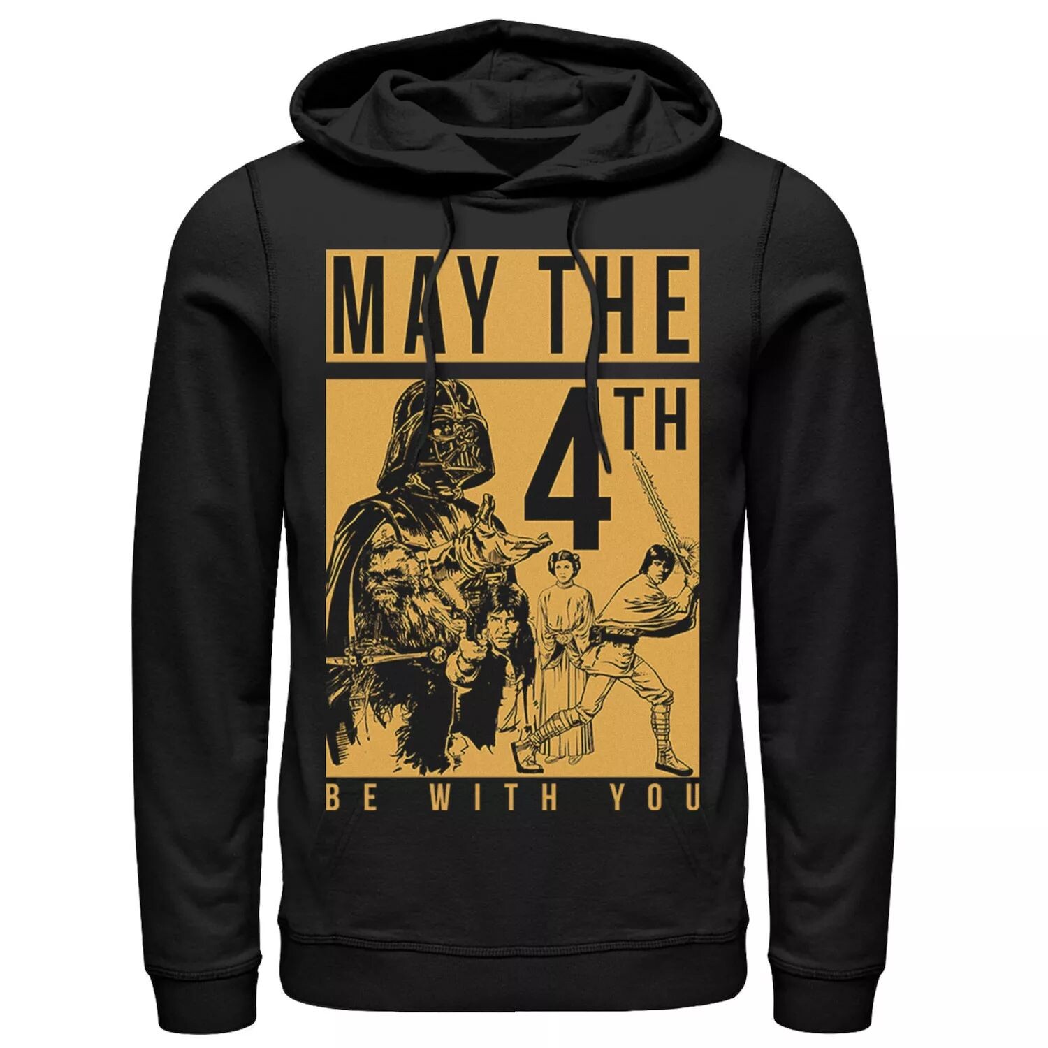 

Мужская толстовка с капюшоном и плакатом May The Forth Be With You Star Wars