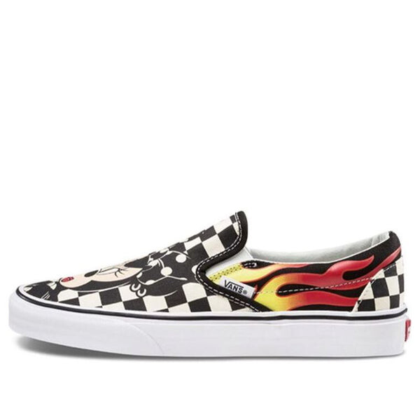 Кроссовки disney x slip-on 'mickey & minnie' Vans, черный