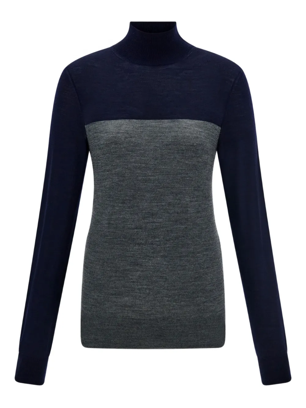 

Свитер с высоким воротом и цветными блоками Ferragamo, синий