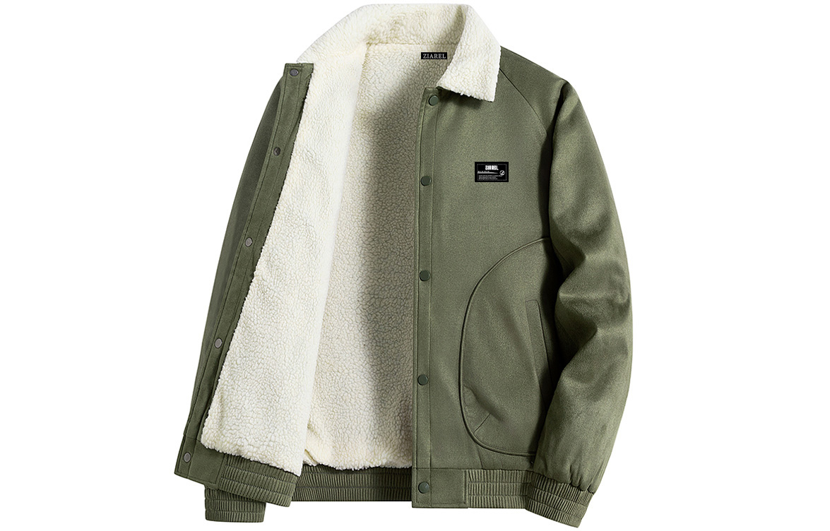 

Куртка Unisex Lapel Thickened Workwear ZIAREL, army зеленый[removable logo]