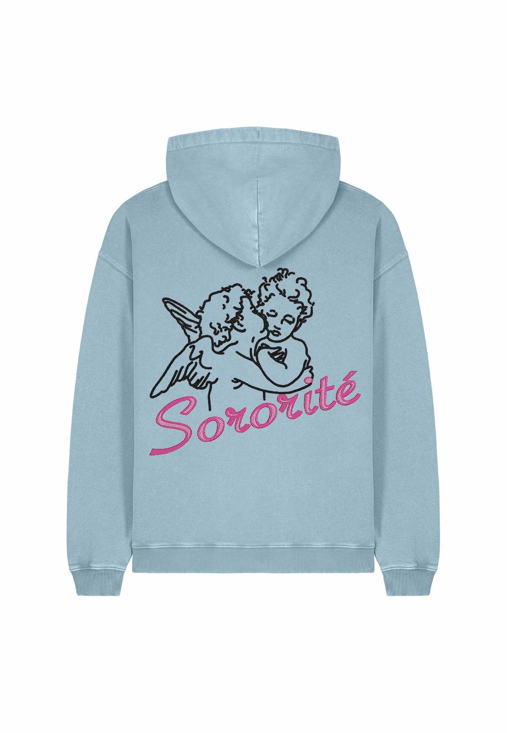 

Толстовка SORORITE BACK EMBROIDERY UNISEX VINTAGE con cappuccio Mira Paris, светло-голубой
