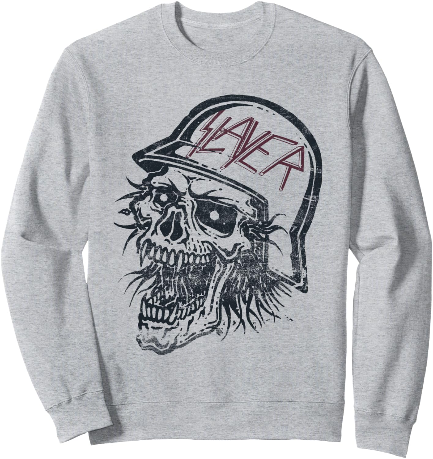 

Толстовка с изображением окровавленного черепа в стиле «Distressed» Slayer Official, серый