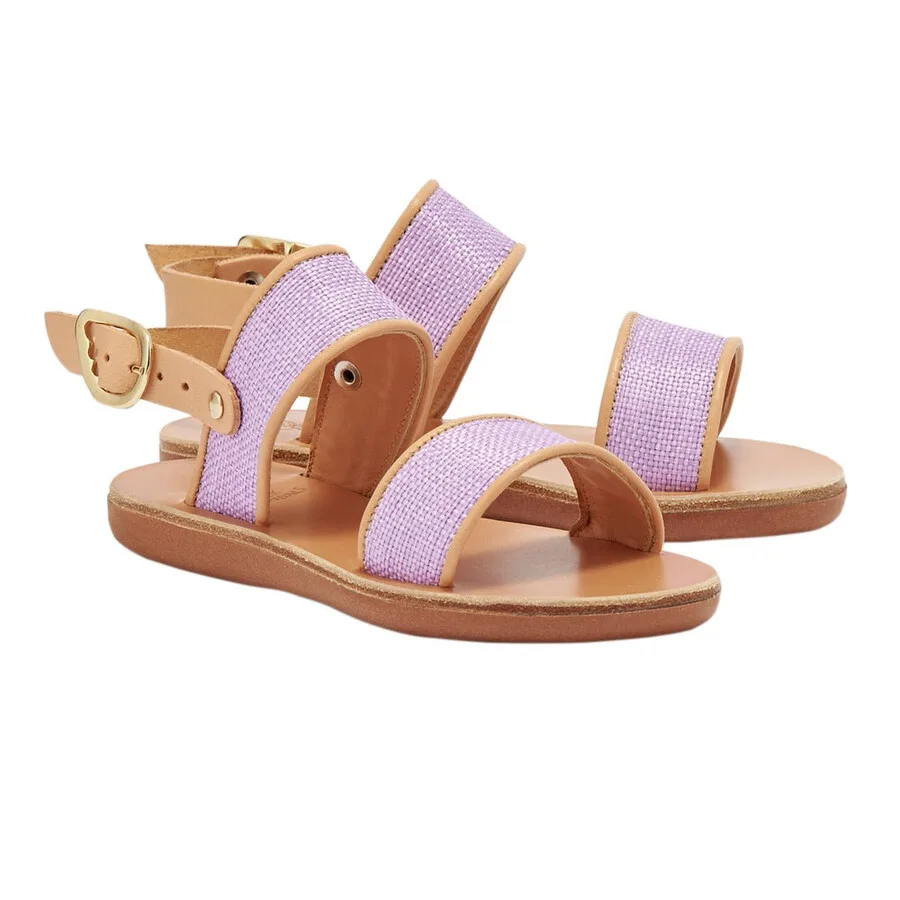 Детские сандалии Ancient Greek Sandals Clio Rafia для девочек, фиолетовый — фото 2