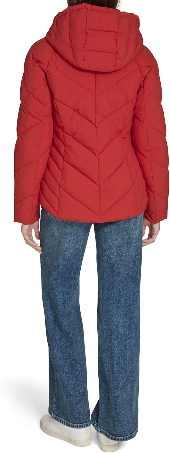Женское легкое повседневное пальто Tommy Hilfiger с возможностью упаковки, Crimson — фото 4