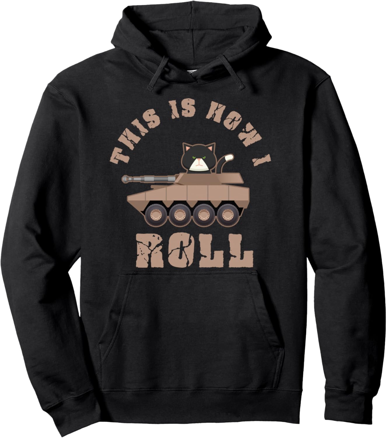 

Вот как я живу: основной боевой танк, кот, животное-солдат, худи Proud Soldier Anniversary Armored Vehicle Gift, черный