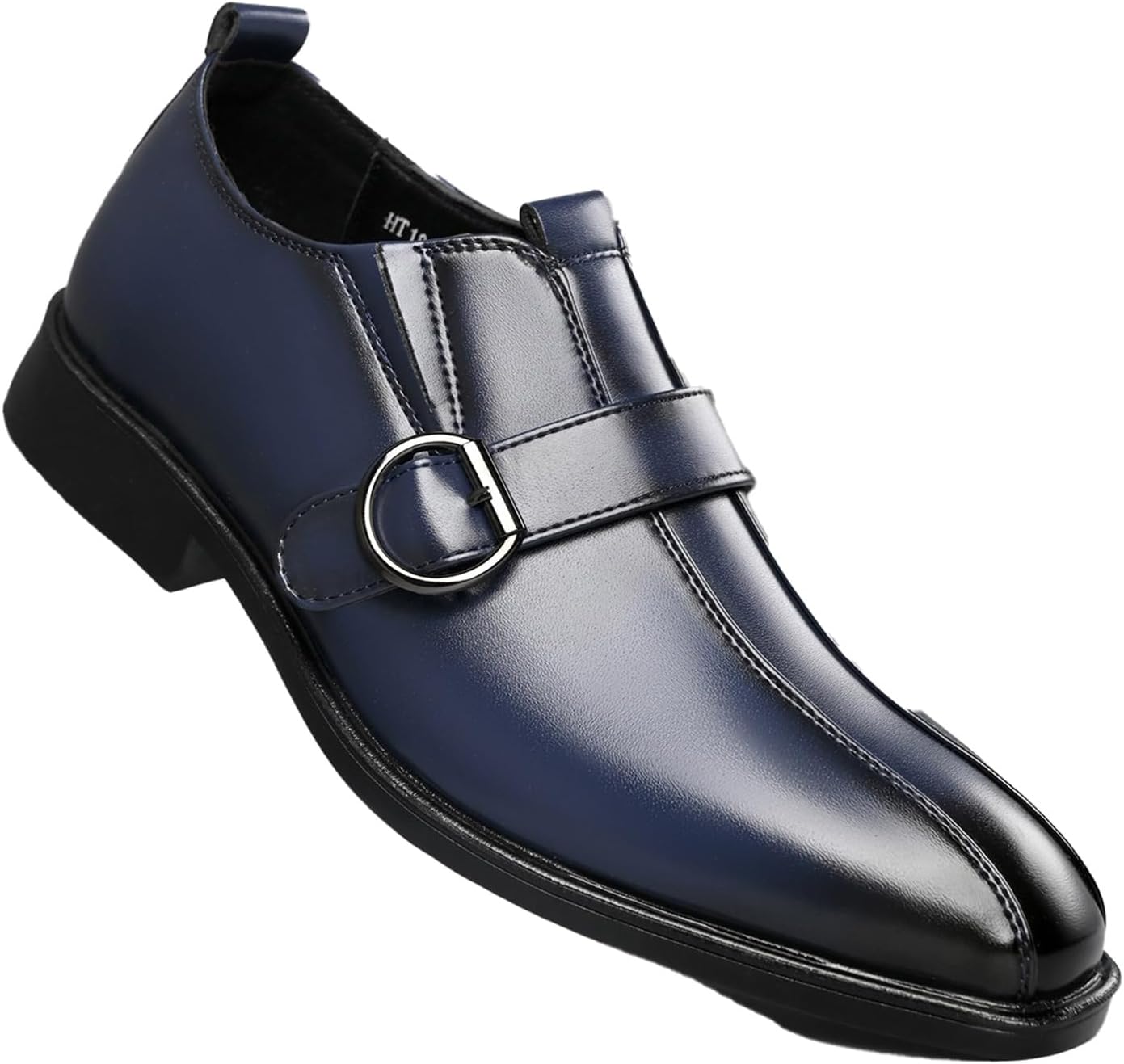 

Мужские ретро-лоферы на ремешке и пряжке, удобные, с заостренным носком, низким каблуком, из полированной кожи, формальные туфли под смокинг, модные бизнес-туфли оксфорды для официальных событий, деловых встреч и свадеб Qwuieoin, синий