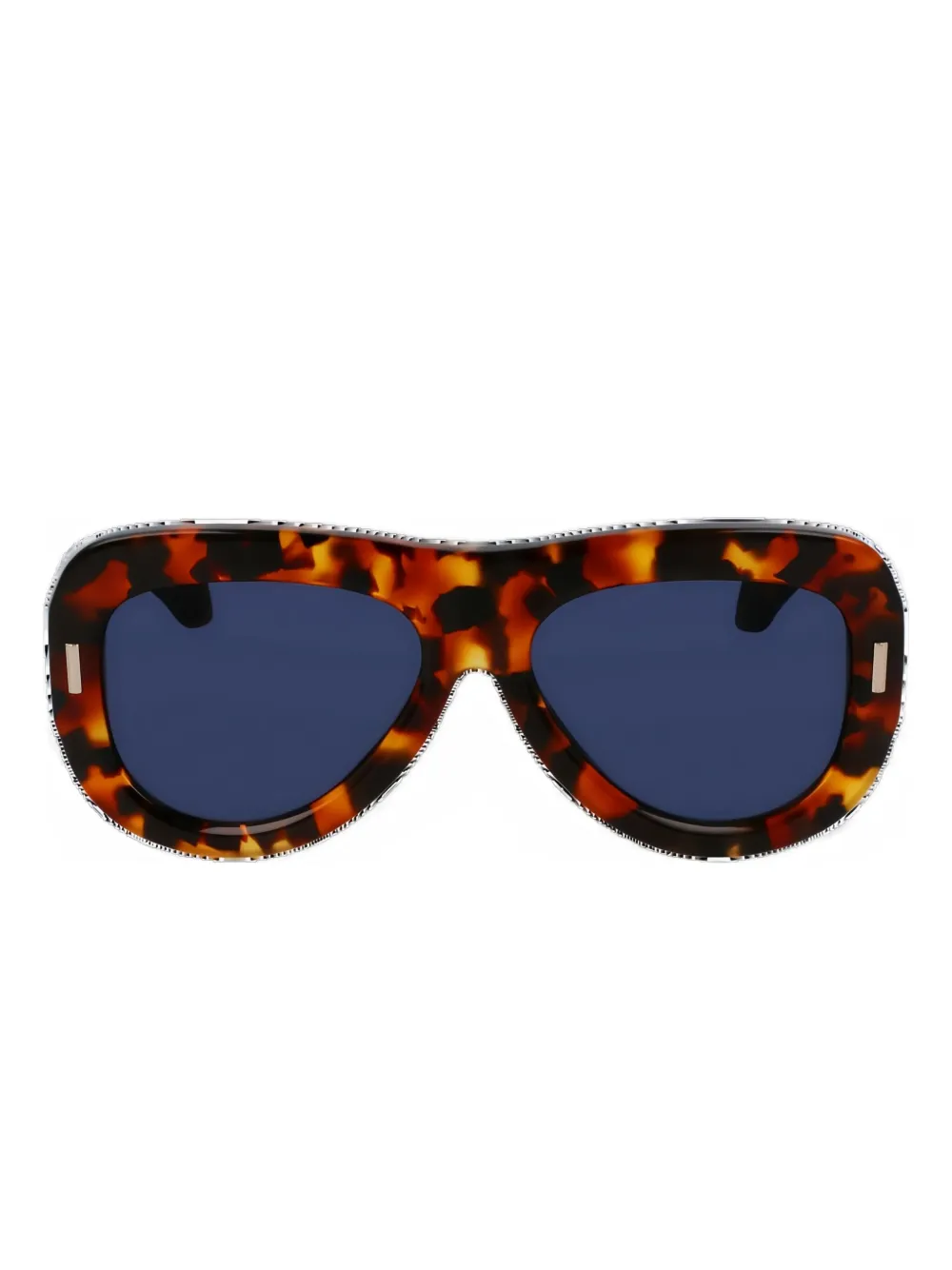 

Солнцезащитные очки с черепаховым узором Ferragamo Eyewear, коричневый