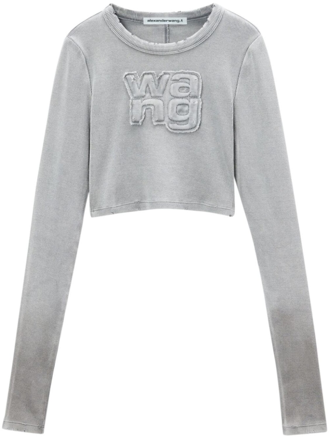 

Alexander Wang лонгслив с логотипом, серый