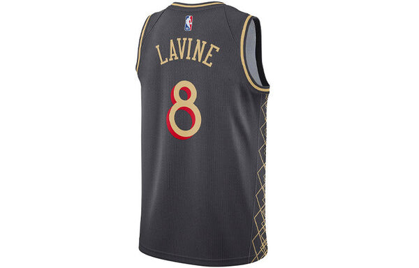 Майка Nike x NBA Chicago Bulls City Edition 'Zach LaVine 8', черный — фото 2