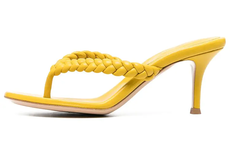 GIANVITO ROSSI Женские желтые шлепанцы
