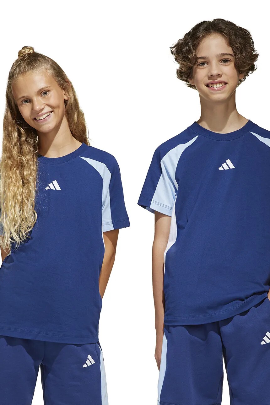 

Футболка детская хлопковая Adidas, темно-синий