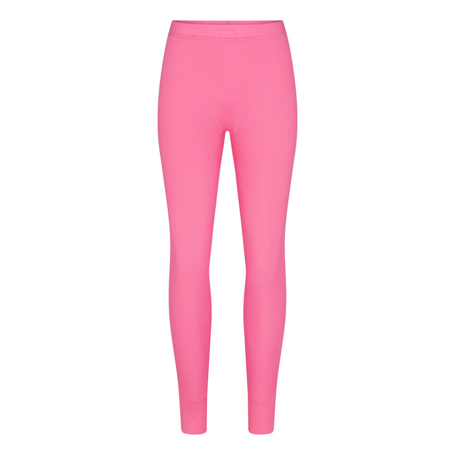 

Леггинсы SKIMS Cotton Rib, цвет Sugar Pink